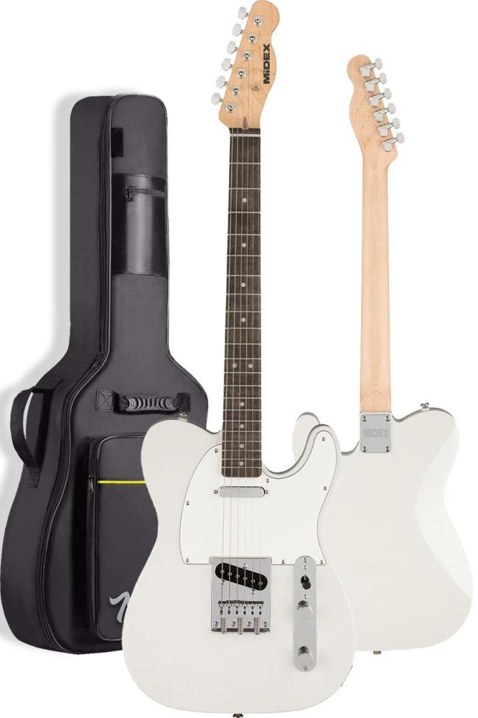 Midex TLX-50WH Tele Kasa Gül Klavye 2 Single-Coil Manyetik Elektro Gitar