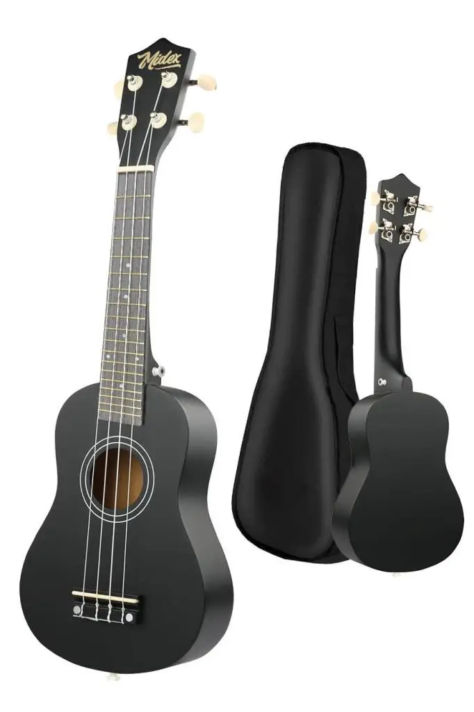 Midex UKX-233BK Siyah Concert Ukulele (Askı Çanta Metod Pena)