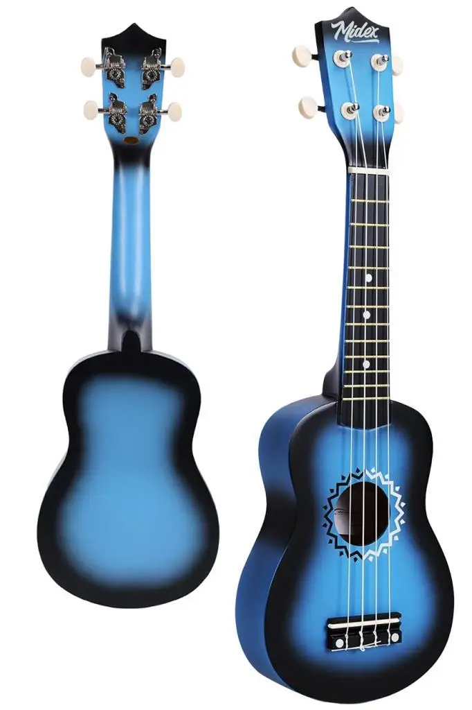 Midex UKX-500BL Sunburs Efektli Maun Soprano Ukulele Full Set