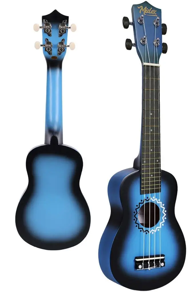 Midex UKX-600BL Sunburs Efektli Maun Concert Ukulele Full Set