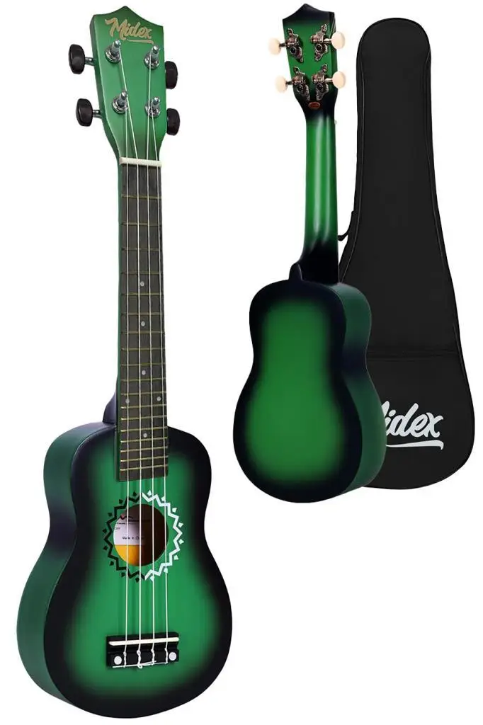 Midex UKX-600GR Sunburs Efektli Maun Concert Ukulele Full Set