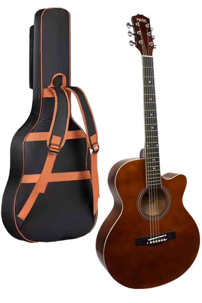 Midex XC-200BRW Kaliteli Akustik Gitar Seti 40 İnç 4/4 Yetişkin Full Set