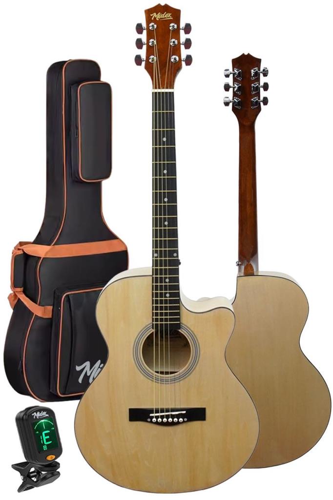 Midex XC-200CR Kaliteli Akustik Gitar Seti 40 İnç 4/4 Yetişkin Full Set