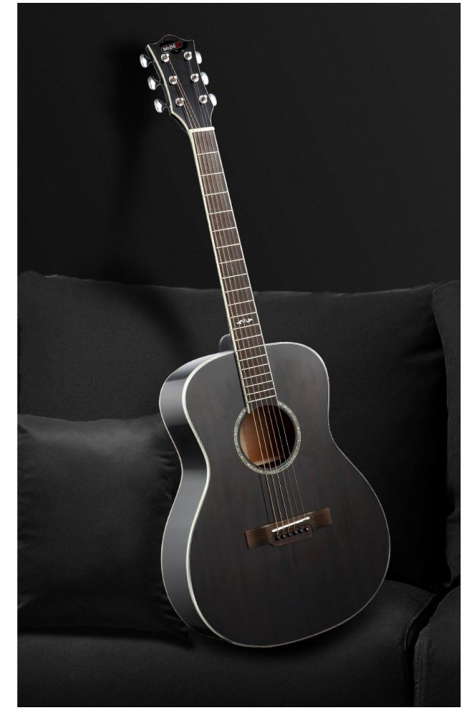 Midex XC-250BK Profesyonel Akustik Gitar 4/4 Yetişkin Üst Segment (Gigbag Çanta Tuner Capo Askı Pena)