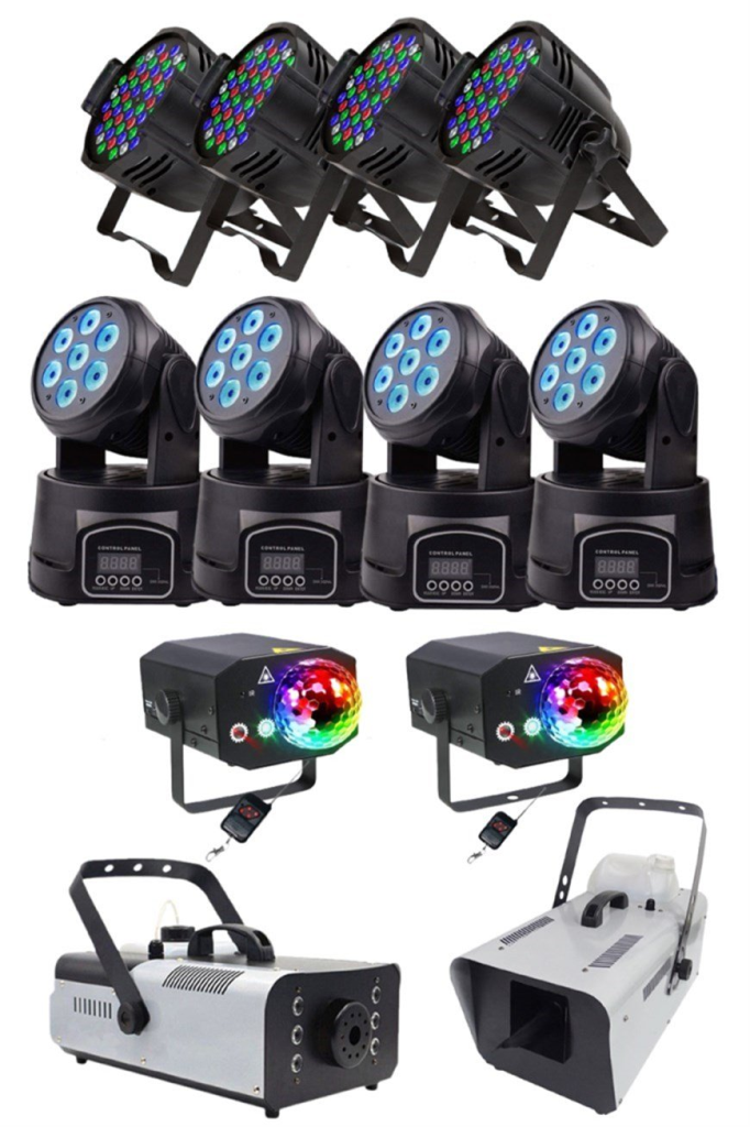 Quenlite Sahne Işık Sistemi Start Paket-5 (Lazer Led Par Robot Sis Kar Makinesi)